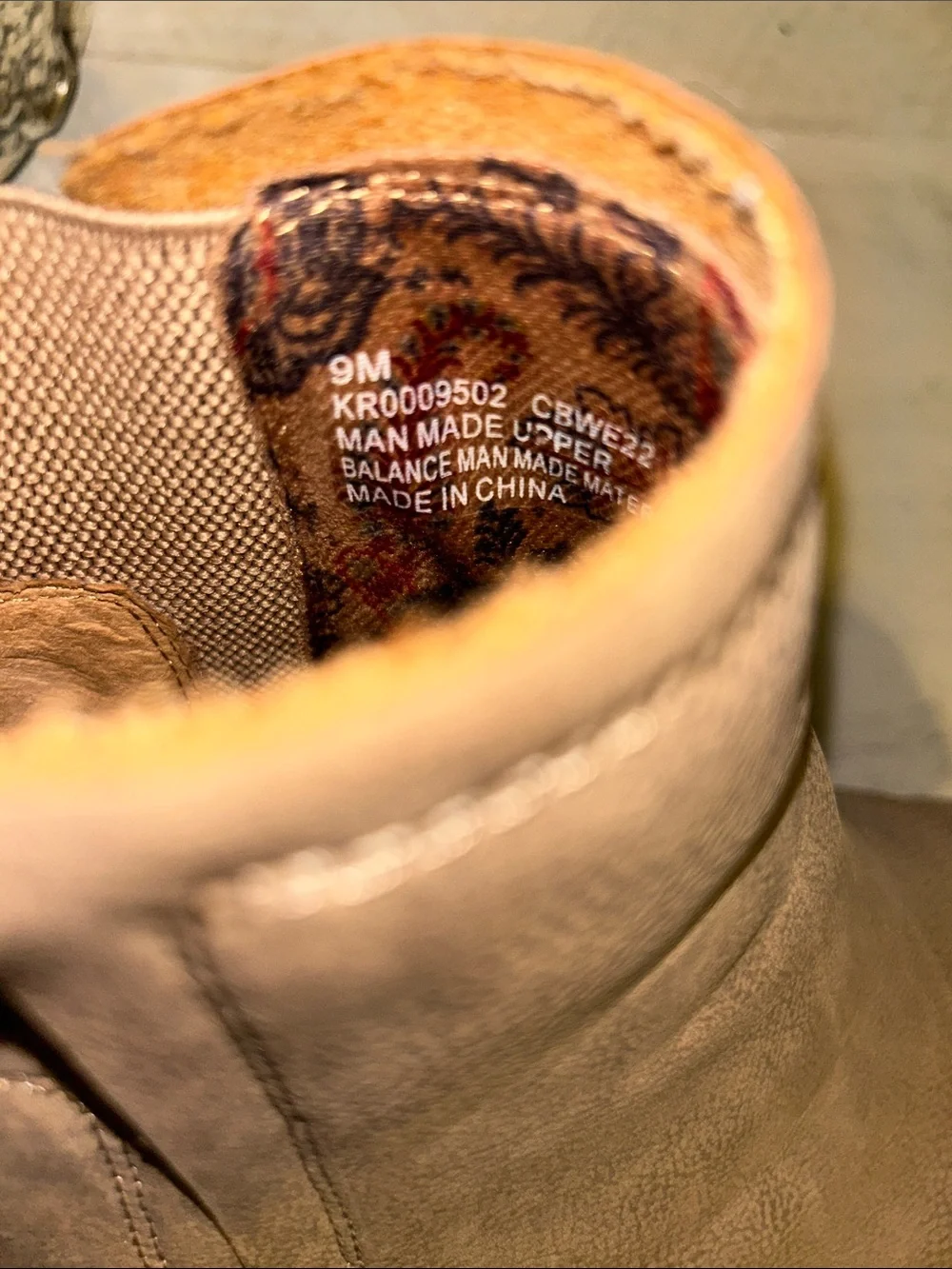 Korks Elise Lug bootie size 9